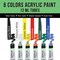 U.S. Art Supply Wood Painting Palette Set with 6-Piece Acrylic Paint Tubes and 3 Brushes - Artist Palette for Painting